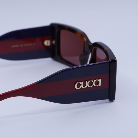 ?️ New Gucci GG1860S 002 Sunglasses - Havana/Blue/Red Frame main image 8